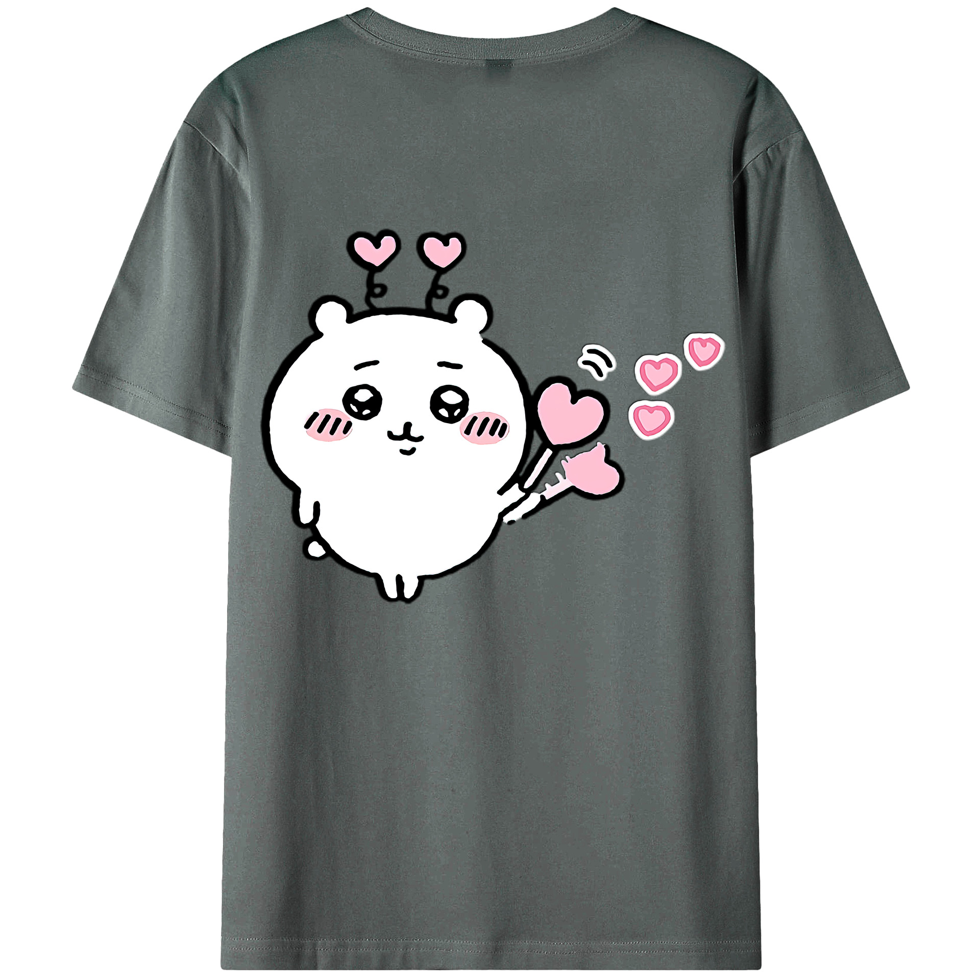 （画像用） ちいかわ ちいかわ Chii-kawa chiikawa 綿100％半袖Tシャツ（背面プリント）